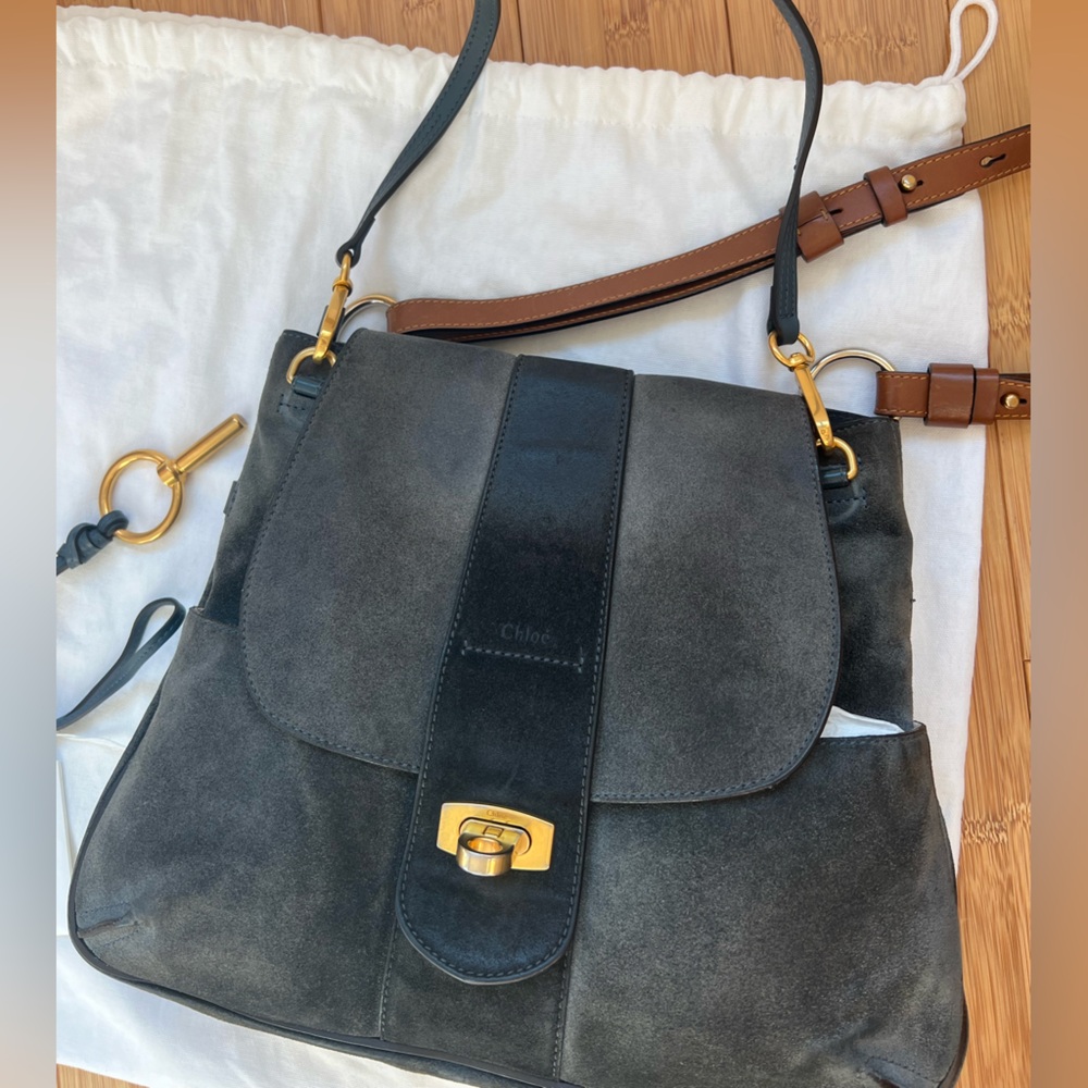 Chloe Lexa suede and leather handbag.